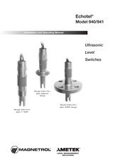 Ametek MAGNETROL Echotel 940 Installation And Operating Manual