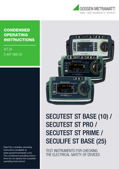 GMC GOSSEN METRAWATT SECULIFE ST BASE 25 Condensed Operating Instructions