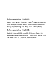 Sricam SP017 Quick User Manual