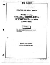HP 44425A Operating And Service Manual