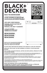 Black & Decker BDW200MS Use And Care Manual