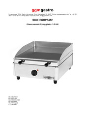 Ggm Gastro EGBPF452 Quick Start Manual