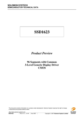 SOLOMON SYSTECH SSD1623 Manual