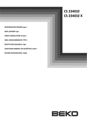 Beko CS 234032 Instructions For Use Manual