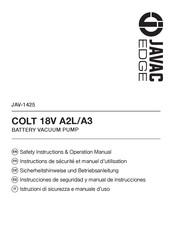 JAVAC COLT 18V A2L/A3 Safety Instructions & Operation Manual