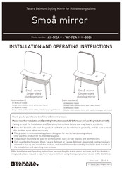 Takara Belmont Smoa AY-F2A 800H Series Installation And Operating Instructions Manual
