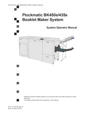 Plockmatic BK435e Operator's Manual