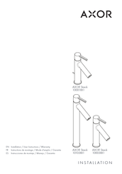 Hans Grohe AXOR Starck 10003 1 Series Installation/User Instructions/Warranty