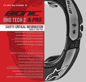 Alpinestars Bionic BNS TECH 2 User Information
