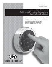 Sargent and Greenleaf Audit Lock Operating Instructions Manual