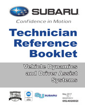 Subaru 2016 Legacy Technicians Reference Booklet