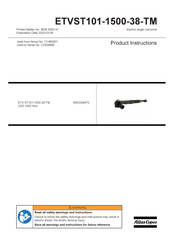 Atlas Copco ETVST101-1500-38-TM Product Instructions