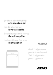 Atag VA6011ET Instructions For Use Manual