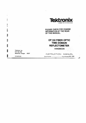 Tektronix OF 150 Handbook