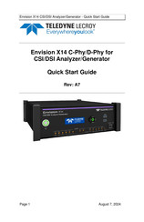 Teledyne Lecroy Envision X14 C-Phy/D-Ph Quick Start Manual