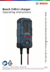 Bosch C40-Li Operating Instructions Manual