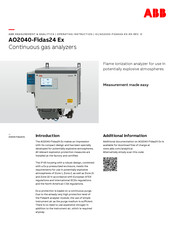 ABB AO2040-Fidas24 Ex Operating	 Instruction