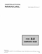 Tektronix S-5 Instruction Manual