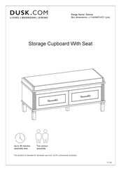 DUSK Sienna Storage Cupboard With Seat Manual