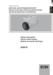 Helios EHR-R Installation And Operating Instructions Manual