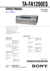 Sony TA-FA1200ES Service Manual
