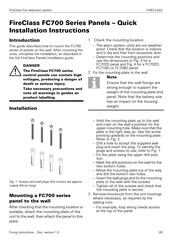 Fireclass FC700 Series Quick Installation Instructions