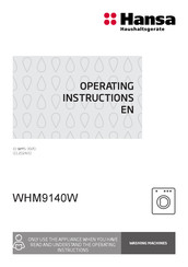 Hansa WHM9140W Operating Instructions Manual