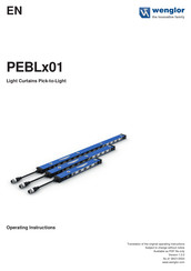 Wenglor PEBL201 Operating Instructions Manual