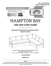 HAMPTON BAY Harrisview FRS61025T-ST2 Use And Care Manual