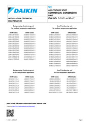 Daikin LRLRS0175AXV1 Installation, Technical And Maintenance  Manual