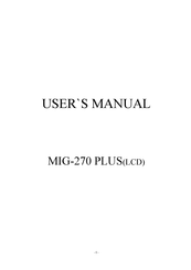 ANDELI MIG-270PLUS User Manual