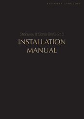 STEINWAY LYNGDORF Steinway & Sons BWS-210 Installation Manual