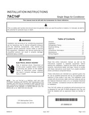 Allied Air 7AC14F Installation Instructions Manual
