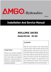 AMGO Hydraulics RJ-6A Installation And Service Manual