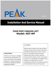 Peak 407-HP Installation And Service Manual
