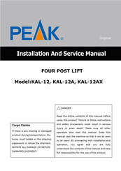 Peak KAL-12 Installation And Service Manual