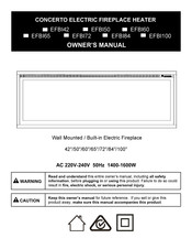 AFLAMO CONCERTO EFBI50 Owner's Manual
