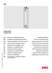 KWC 3600007158 Installation And Operating Instructions Manual