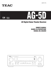 Teac AG-5D Owner's Manual