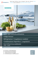 Siemens KA90DAI30 Instructions For Use And Installation
