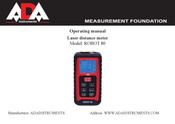 ADA INSTRUMENTS ROBOT 80 Operating Manual