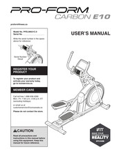 Pro-Form CARBON E10 User Manual