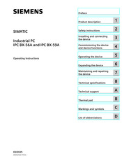 Siemens SIMATIC IPC BX-59A Operating Instructions Manual