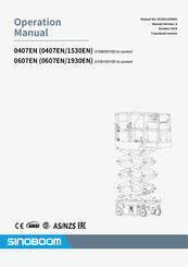 Sinoboom 0607EN Operation Manual