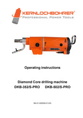 Kernlochbohrer DKB-352/S-PRO Operating Instructions Manual