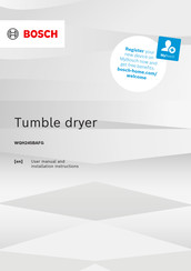 Bosch WQH245BAFG User Manual And Installation Instructions