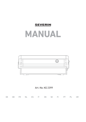 SEVERIN KG 2399 Manual