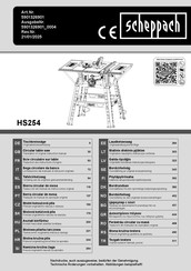Scheppach HS254 Translation Of Original Instruction Manual