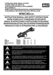 Max Europe WMC80 CE Instruction Manual And Safety Instructions