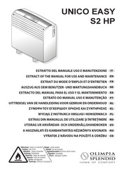 Olimpia splendid UNICO EASY S2 HP Manual For Use And Maintenance